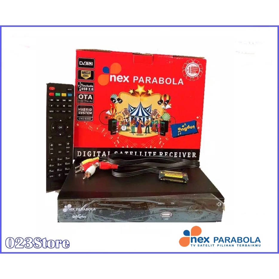 Receiver Parabola Mola Nex Parabola Merah - Hybrid System C/KU-BAND Full HD