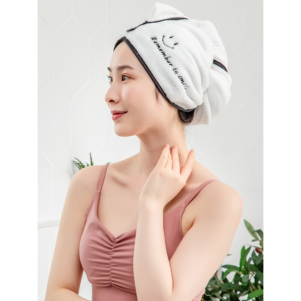 Handuk Keramas Cepat Kering Bahan Microfiber Turban Magic Towel Head Fast Dry Hair