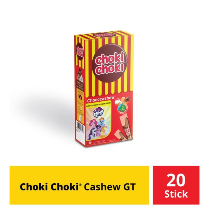 

Choki Choki Chococashew Coklat Stick isi 20 stick @10gram