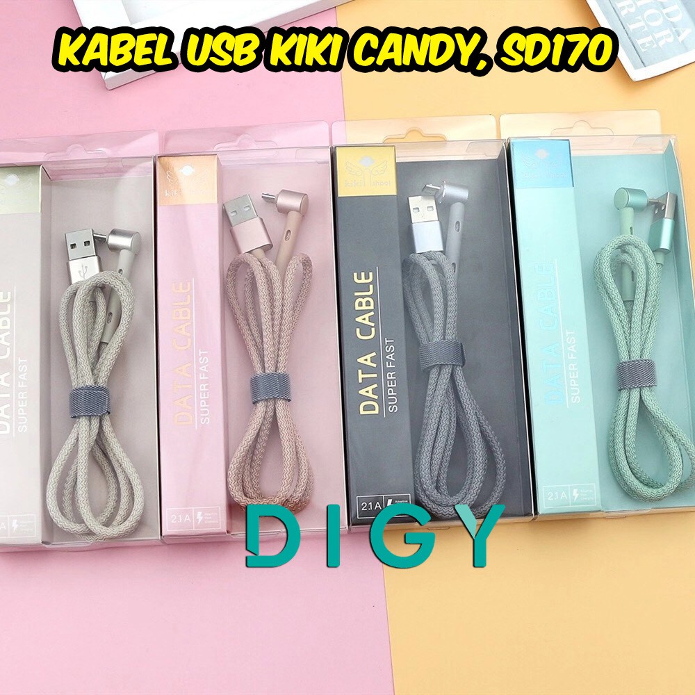 Kabel Data Fast murah MICRO TYPE C DAN IPHONE Kabel USB Kiki Candy SD170 For IOS &amp; Android