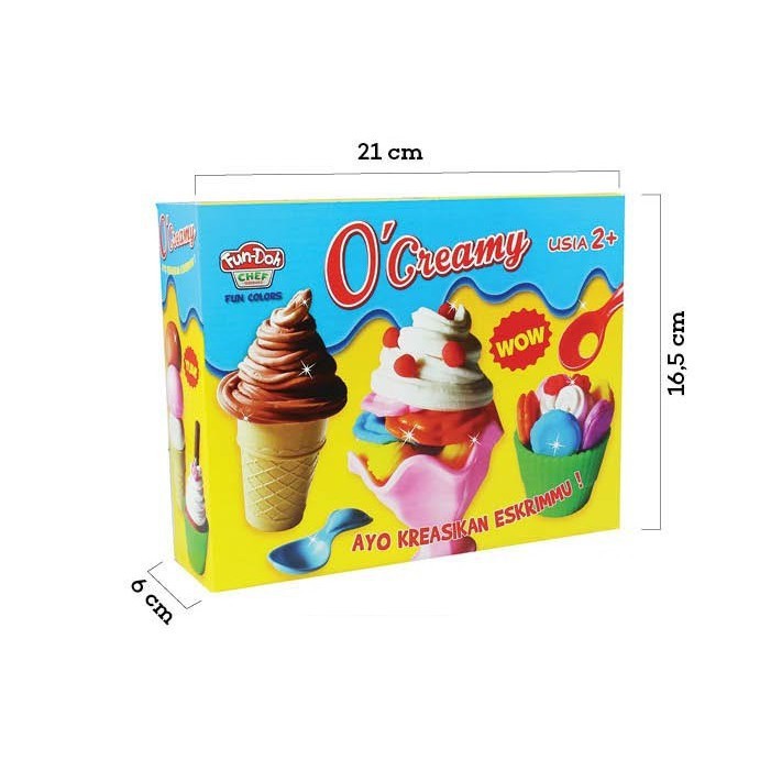 MAINAN LILIN FUNDOH O'CREAMY MAINAN EDUKASI MAINAN ANAK LAKI LAKI PEREMPUAN