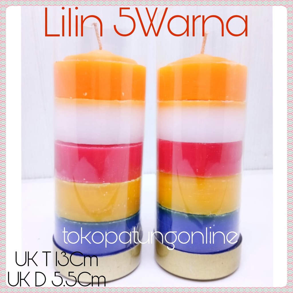 Lilin Pancawarna 5 Warna 1 Kati T13