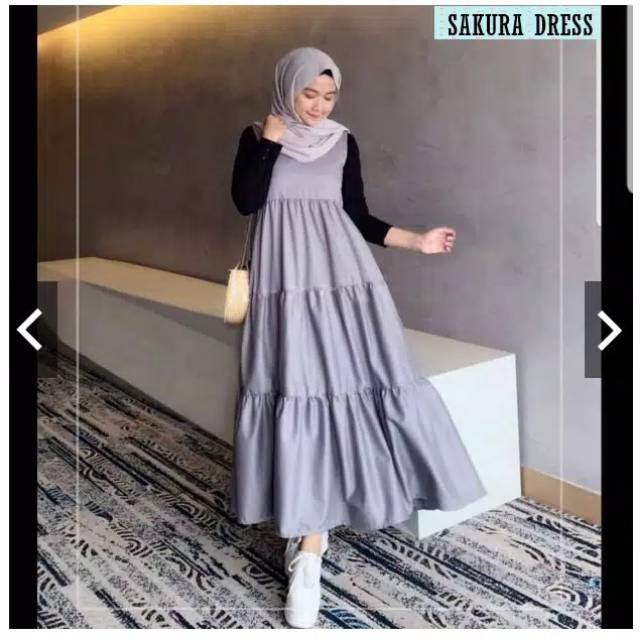 Sakura dress baju gamis pakaian wanita dress fashion muslim