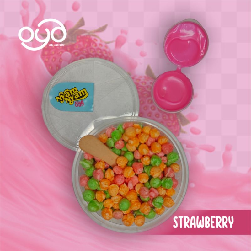 

OYA rainbow rice crispy STRAWBERRY sauce