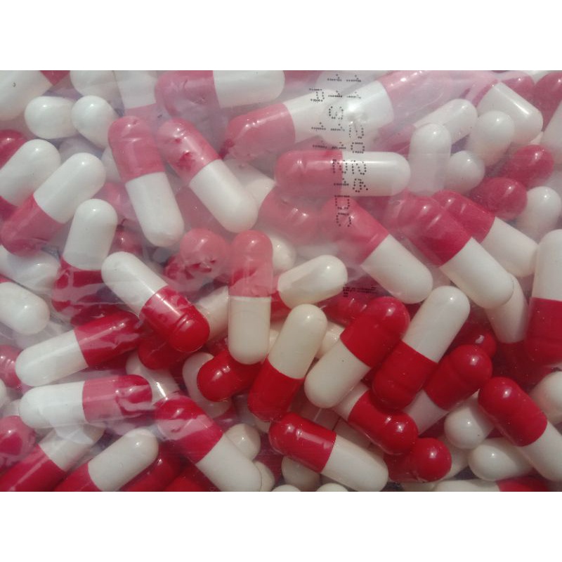 cangkang kapsul kosong merah putih no. 0