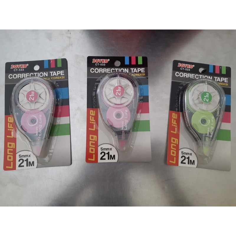 

Correction Tape Joyko CT-533 Pita Koreksi Correction pen Tip-D Stipo Penghapus Tinta ATK Murah fancy