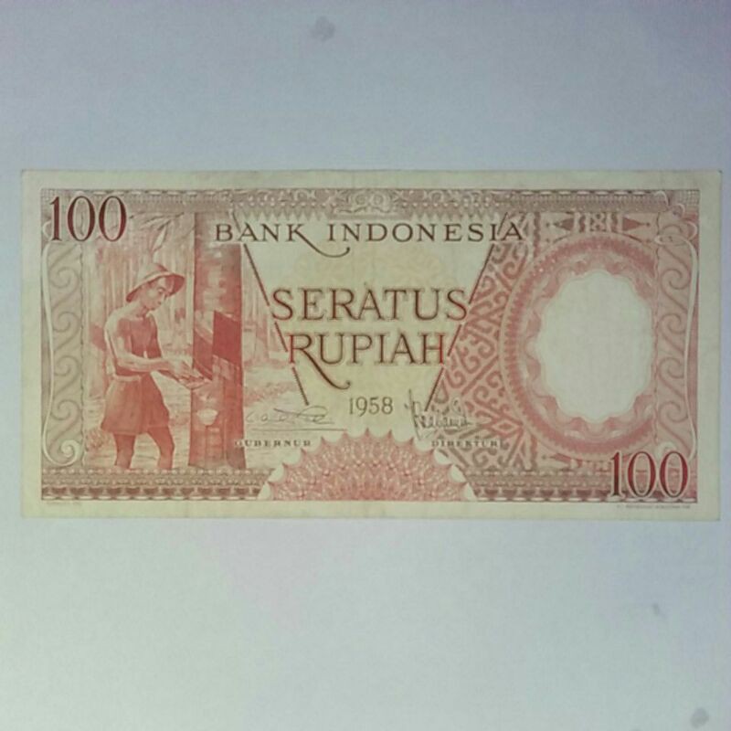 Gratis ongkir uang 100 rupiah thn 1958