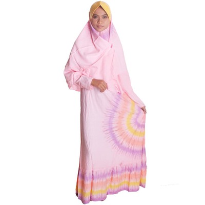 Gamis syar'i + jilbab (2in1) Tie dye Sarah