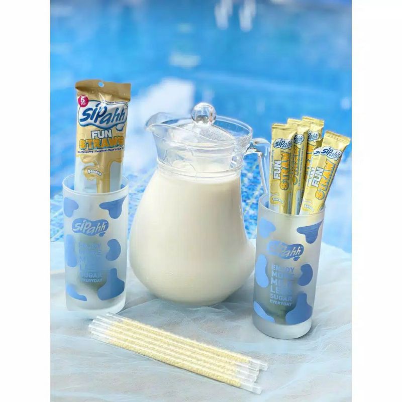 Sipahh Fun Straw pack 5's / sedotan susu unik pemberi rasa Sipah