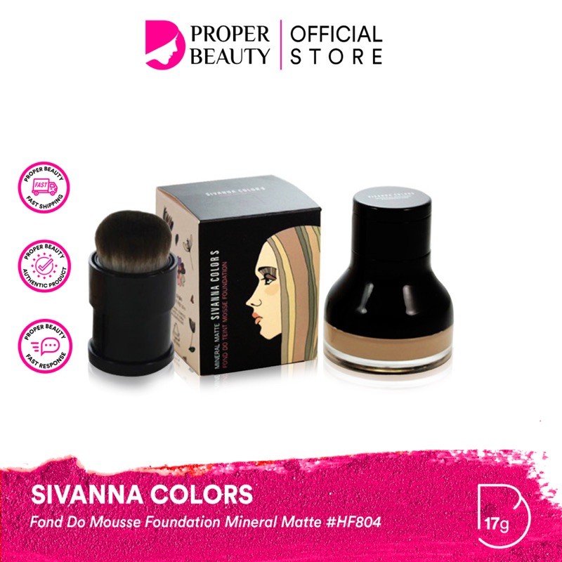 SIVANNA COLOR Fond Do Mousse Foundation Mineral Matte #HF804 Thailand / Mosse Foundi Full Coverage