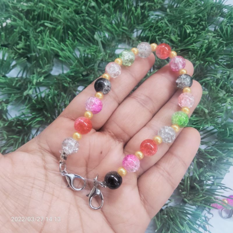 KONEKTOR MASKER MUTIARA KACA/konektor masker hijab/tali masker/strap masker