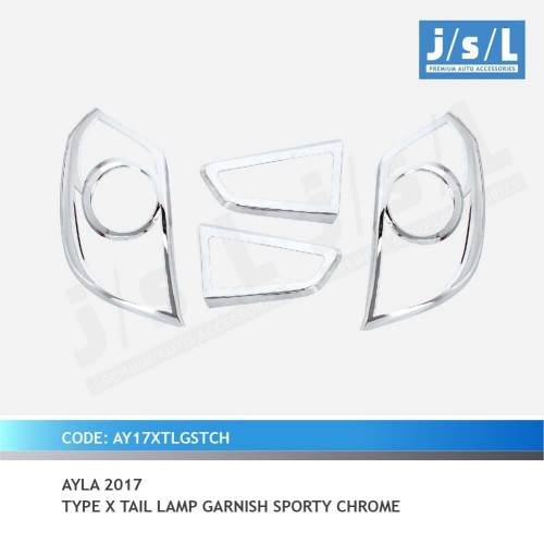 Garnish Lampu Belakang New AYLA 2017 tipe X Sporty Chrome