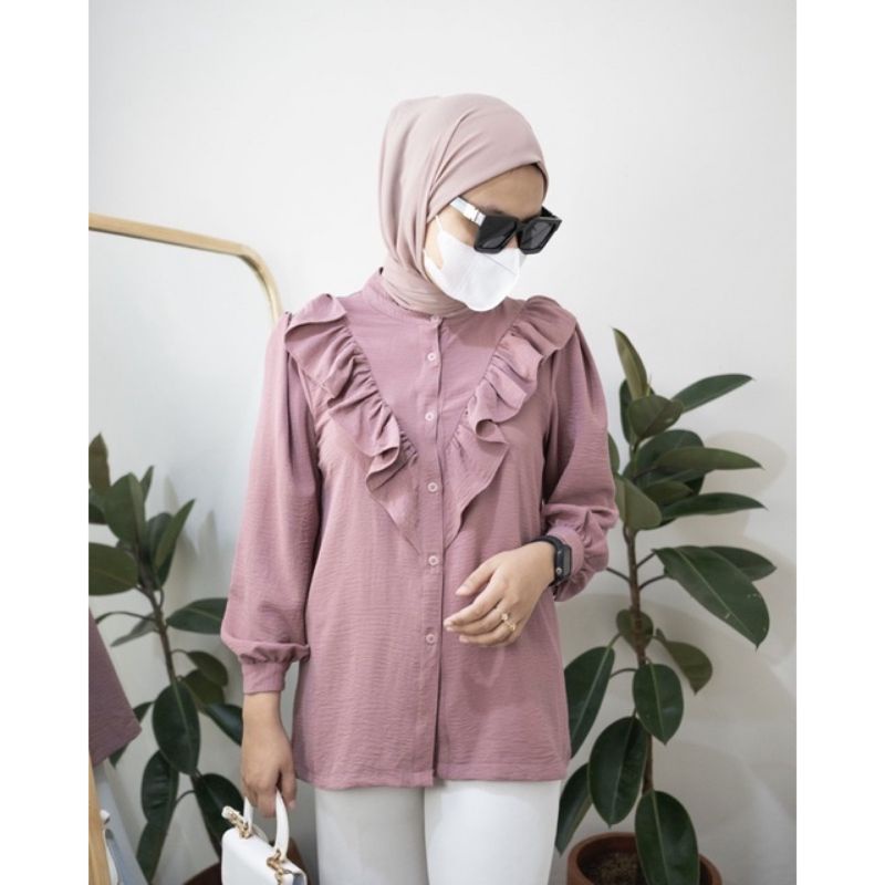 KEMEJA BLOUSE CRINKLE AIRFLOW TERBARU 2022 / CALA BLOUSE CRINKLE / KEMEJA CRINKLE WANITA