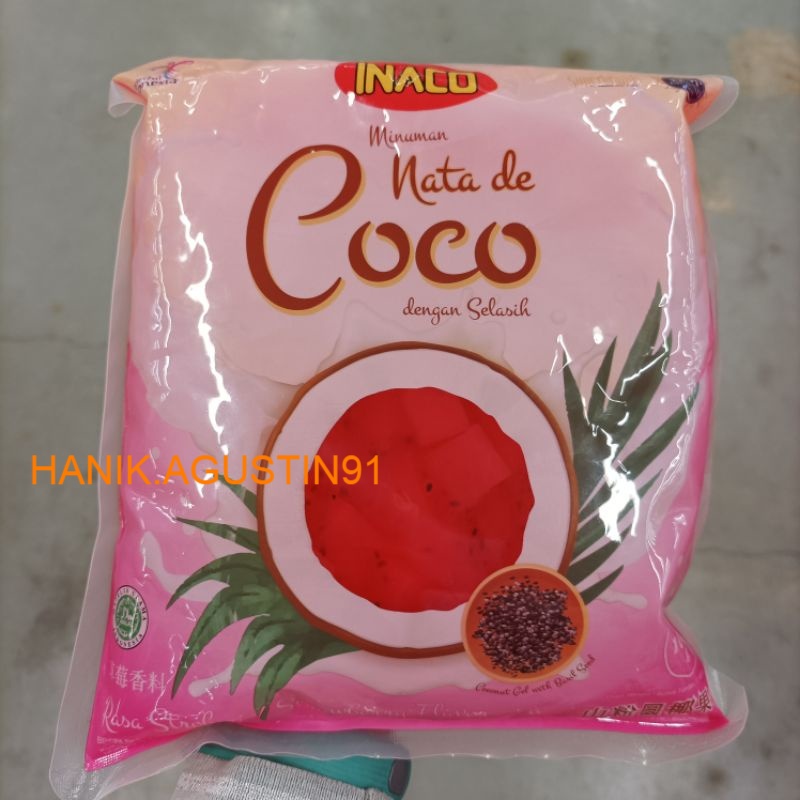 

Inaco Nata De Coco Dengan Selasih Rasa Strawbery 1 Kg