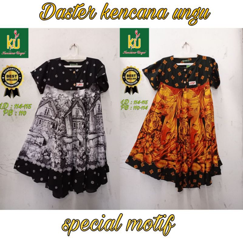 Daster Kekinian Batik Kencana Ungu Original Model Payung Special