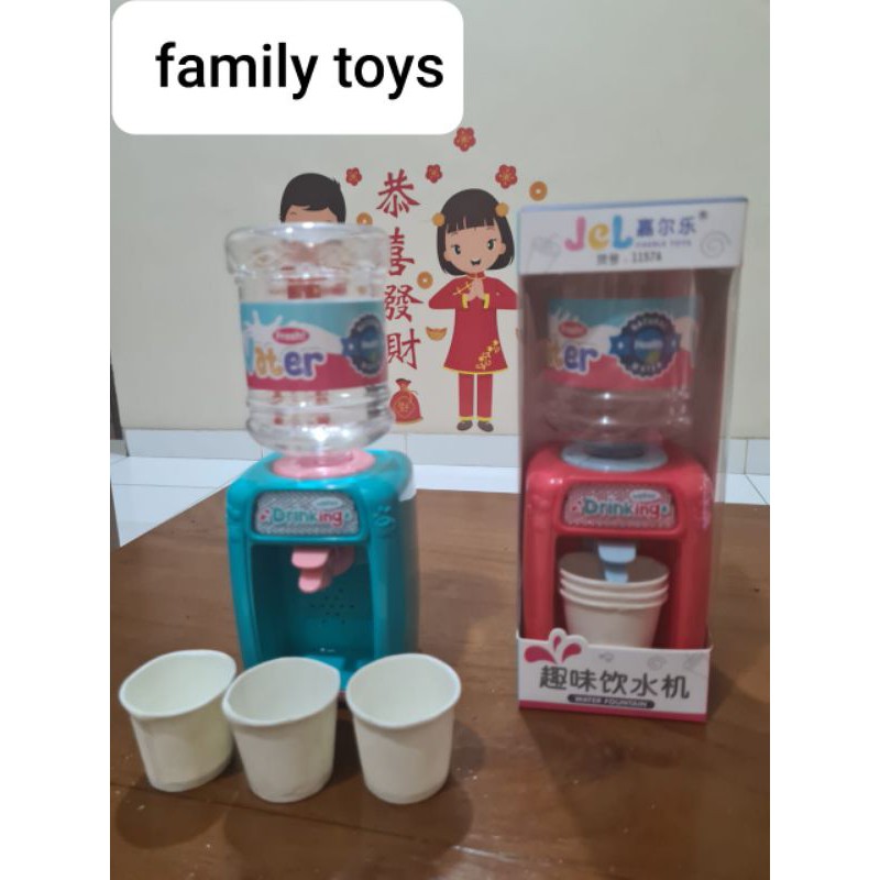 family games Mainan dispenser mini anak nyala asli kluar air dan nyala lampu drinking water child