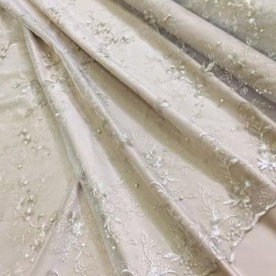 KBL.02Jn22ѕ– Bahan Kain Tile Mutiara Charlotte 3 Warna Silver & Cream Hijau Wardah Greentea Ocean Bl