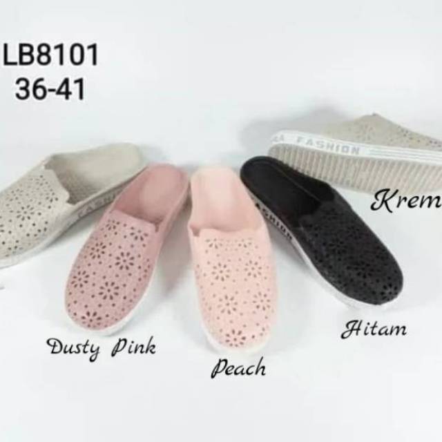 Sandal Selop Karet Motif Bunga size 36-41 lb 8101