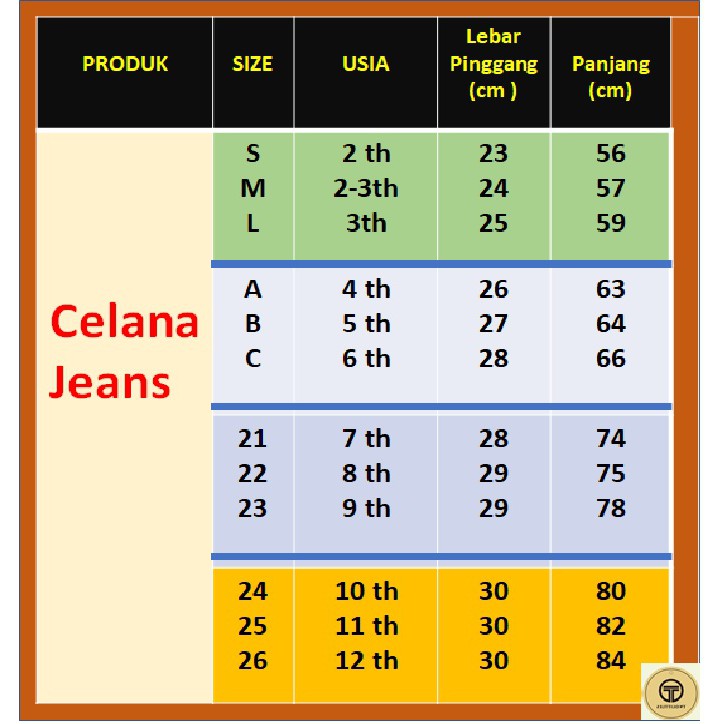 Celana jeans anak (LOL LED RIB)