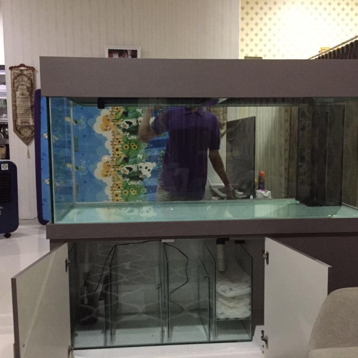 Paket Aquarium 150X60X60 Mushroom Kabinet #Putra Aska