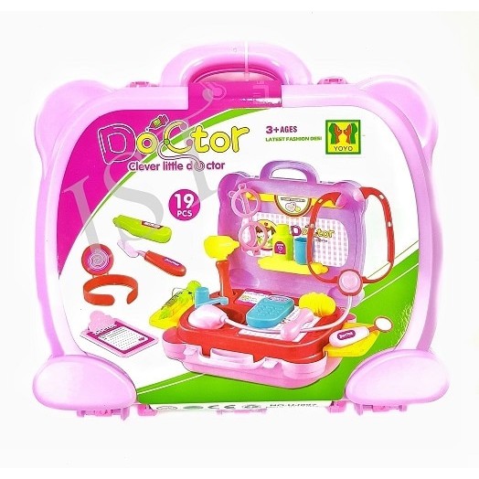 mwn.toys MAINAN CLEVER LITTLE DOCTOR BOX PINK KOPER DOKTER NO.HJ097