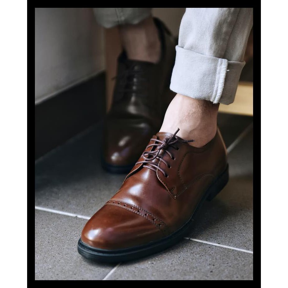 Terbaru Sepatu Pria / Sepatu Pantofel / Sepatu Kulit Jackwell Allen Brown 1603 Terlaris 