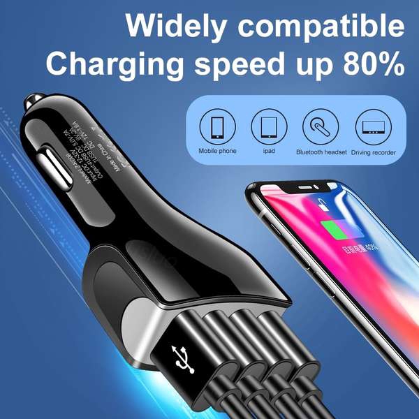 Charger Mobil Fast Charging Quick Charge QC3.0 untuk iPhone / Android