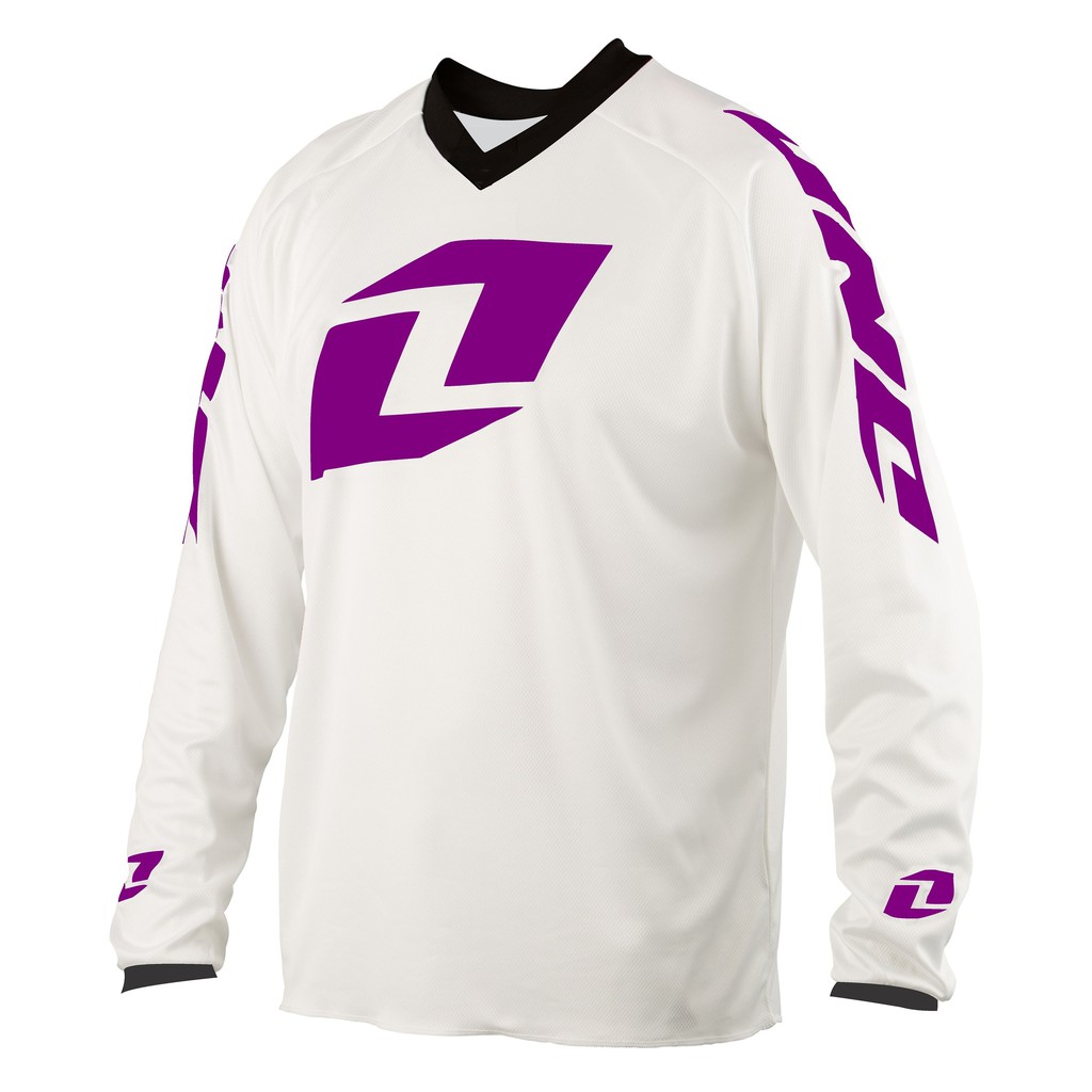 Kaos Gowes New Normal Outdoor Lengan panjang One putih List Ungu