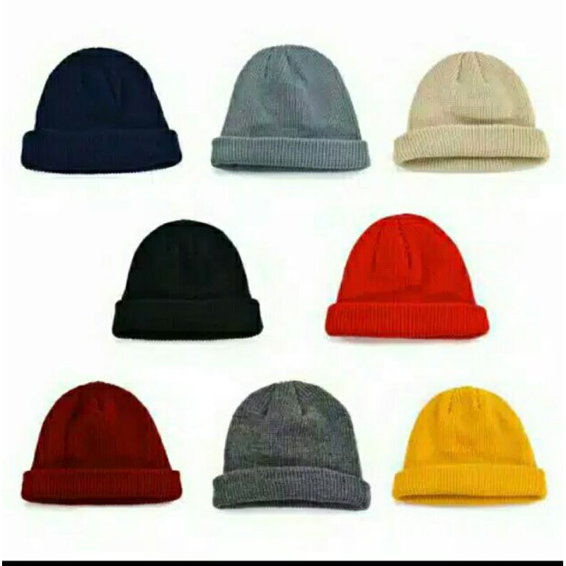 topi kupluk polos anak/dewasa/pria/wanita