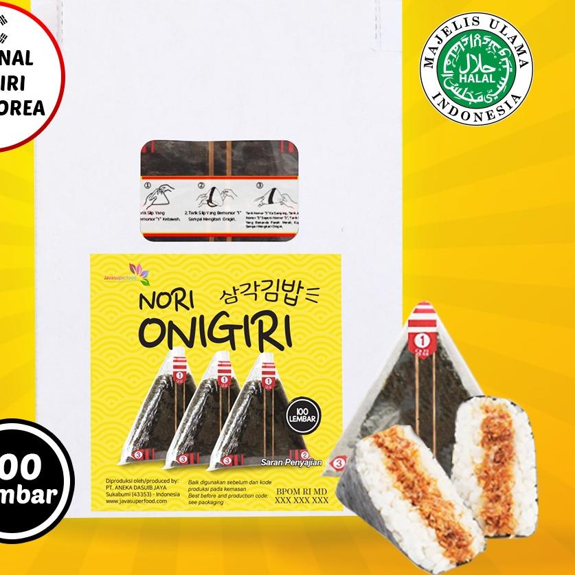 

WOW MURAH NORI ONIGIRI | Nori Wrapper Khusus Bungkus Nori Triangle / Sushi Nori (ISI 100 Lembar) UTS*