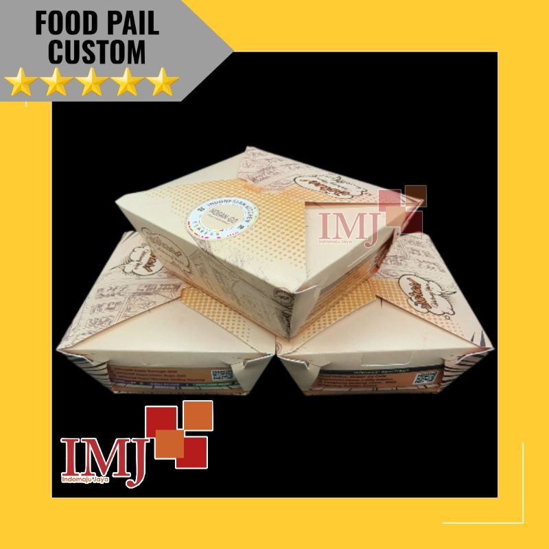 FOOD PAIL CUSTOM LUNCH BOX DUS AYAM GEPREK KARDUS CUSTOM