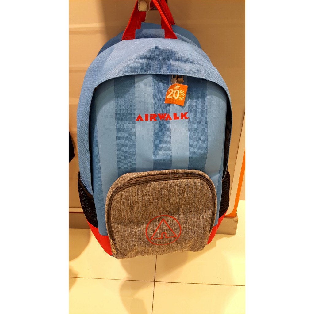 AIRWALK ORIGINAL parkson junior backpack BLUE. cocok untuk tas sekolah / tas kuliah / tas kerja.
