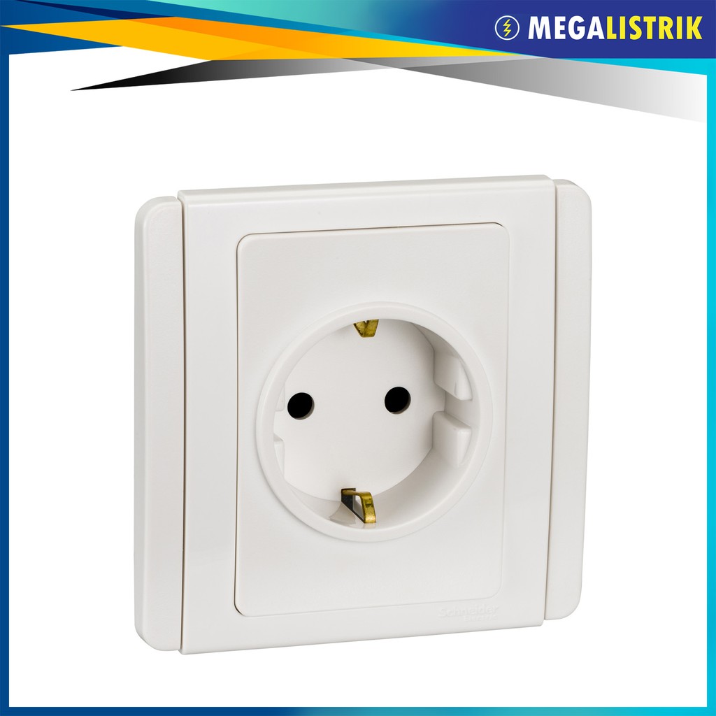 SCHNEIDER STOP KONTAK / SOCKET OUTLET SCHUKO NEO PUTIH