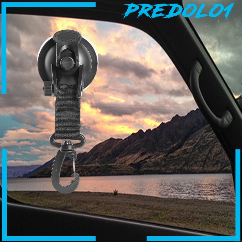 (Predolo1) 4pcs Jangkar Dengan Suction Cup + Carabiner Untuk Mobil / Tenda Camping