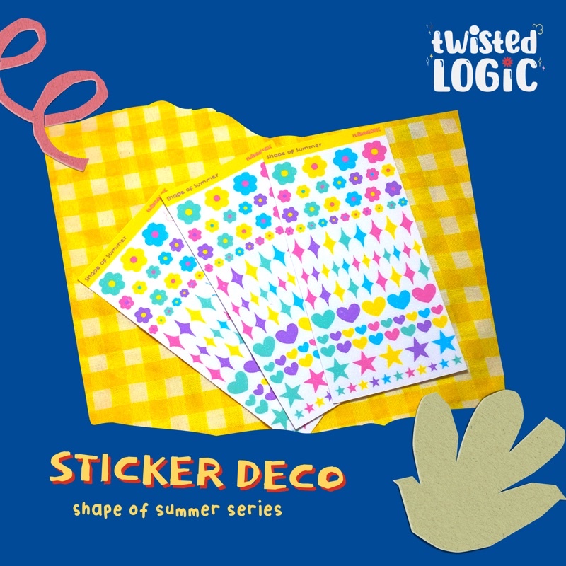

[Twistedlogicid] Sticker sheet Deco | jurnaling | Boju | shape of summer