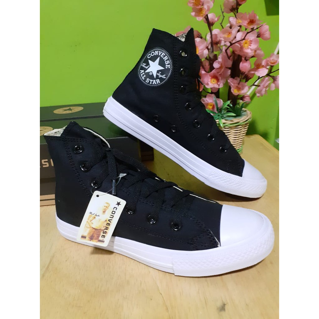 SepatU Sekolah Poxing All Star CT Chuck Taylor II 2 Lunarlon All CT Hitam Women Men Pria