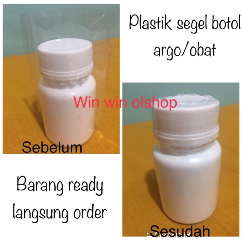 plastik segel botol obat 60ml 100ml segel plastik botol orgo 60cc 100cc