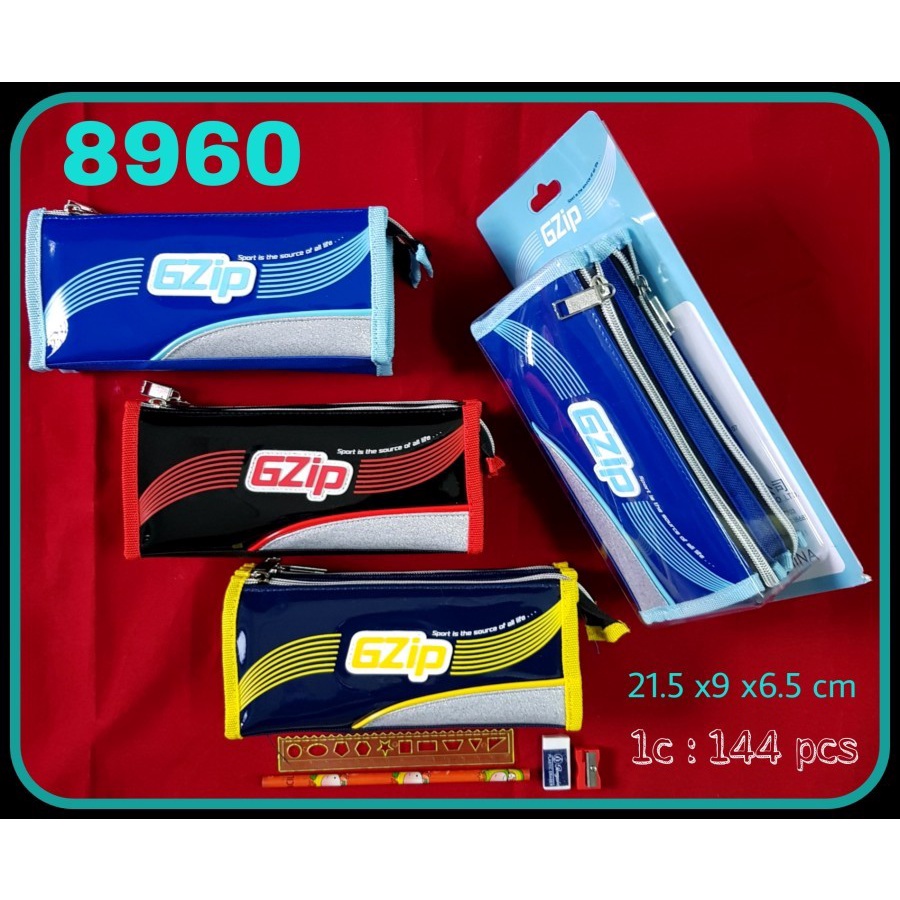 

SJS Kotak Pensil Kain Set/Tempat Pensil Sleting/Pencil Box Zipper