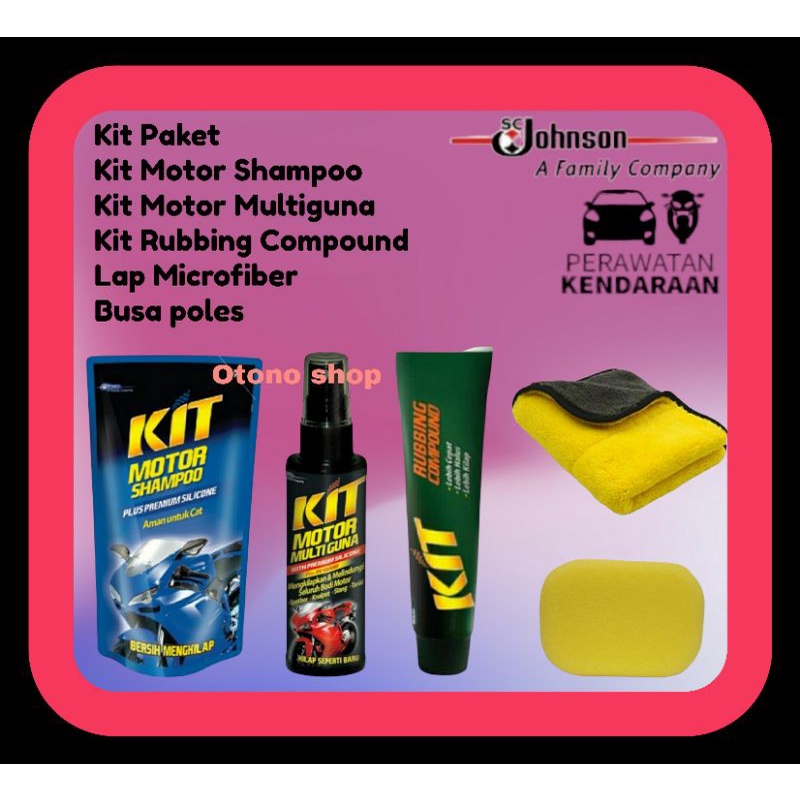 Kit Shampoo Motor,Paket Hemat,Kit Motor Shampoo,Kit Motor Multiguna,Kit Rubbing,Microfiber,Busa