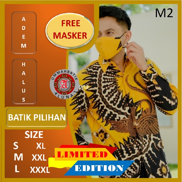 BajuBatikPriaLenganPanjangBatikKemejaPriaModerenBajuKemejaBatikPremiumBatikSoloPriaBatikTulisPakaian