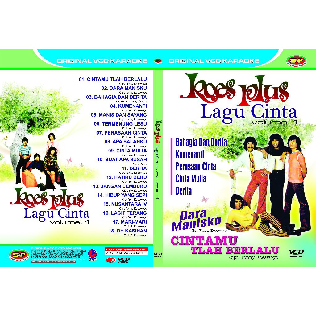 Vcd Original Pop Kenangan - Koes Plus Lagu Cinta Vol 1