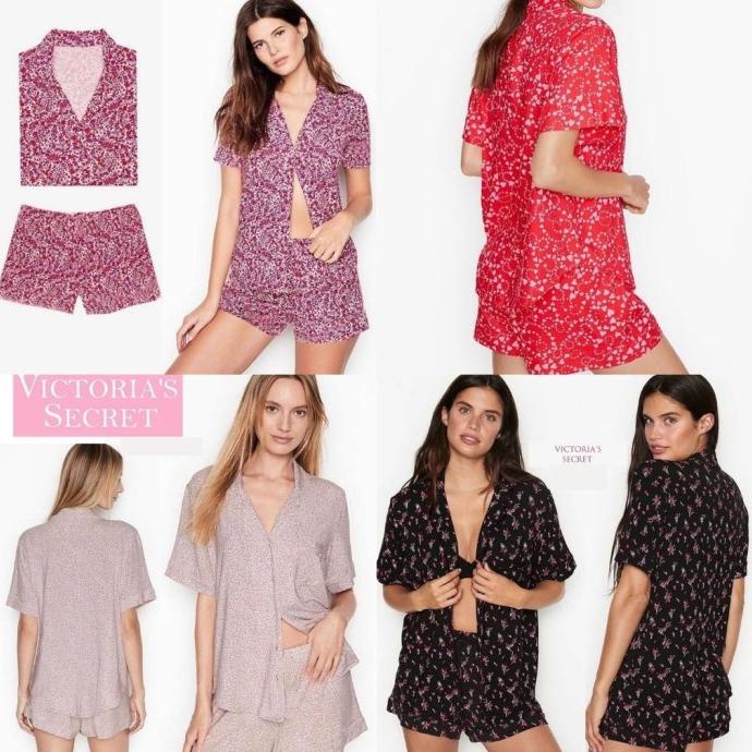 Bagus Victoria'S Secret Set Pajamas - Piyama Wanita - Set Baju Tidur Medanbaiak.Store