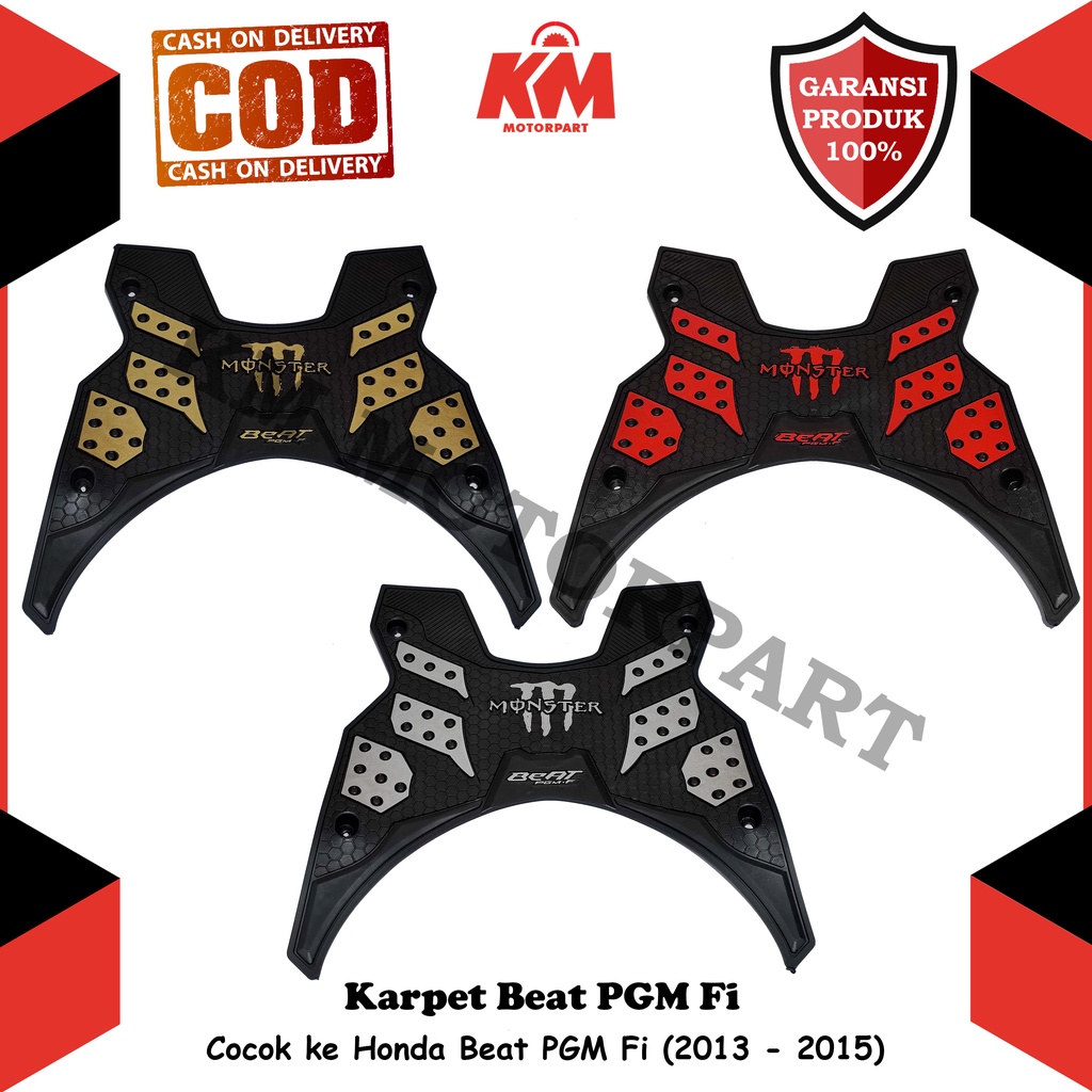 Karpet Beat PGM Fi 2013 - 2015 Keset Motor Honda Beat Fi Pijakan Kaki Variasi