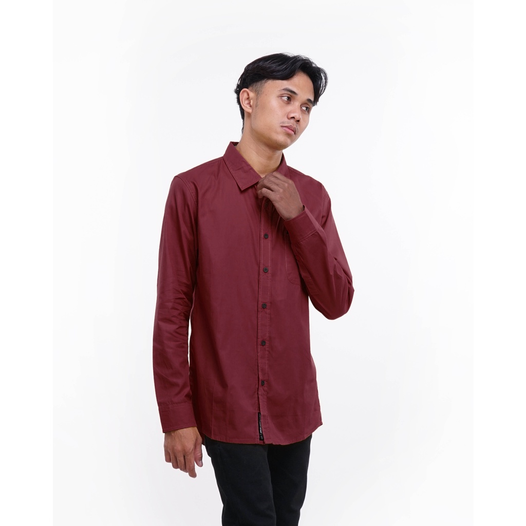 KEMEJA LENGAN PANJANG FRIDAY KILLER | TRUSS MAROON LONGSLEEVE