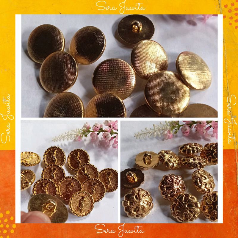 Kancing Emas/ Mas/ Gold Mewah Elegan