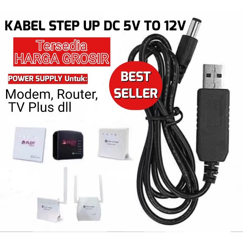 Kabel Step Up USB DC 5v to 12v Supply Charger Adaptor Kabel