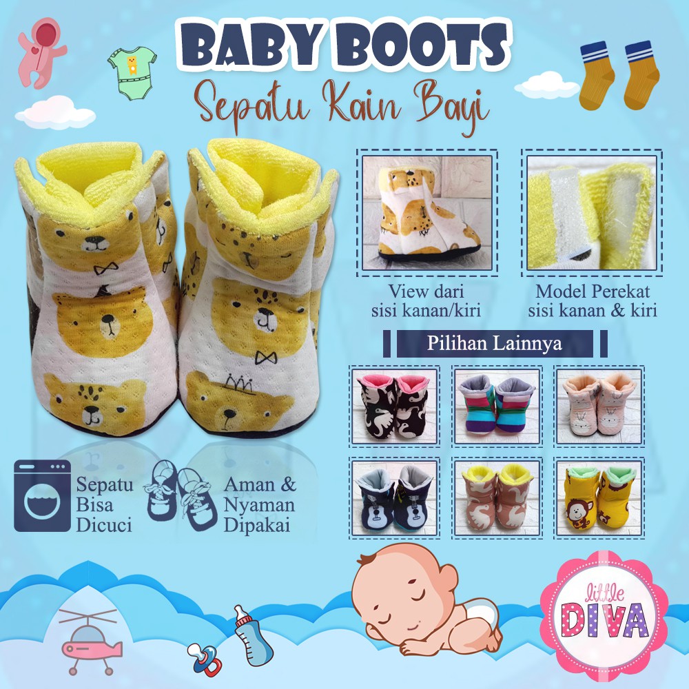 Sepatu Boots Bayi Perempuan dan Laki laki 6 Month s/d 12 Month BOOTS BABY Usia 6 Bulan - 12 Bulan