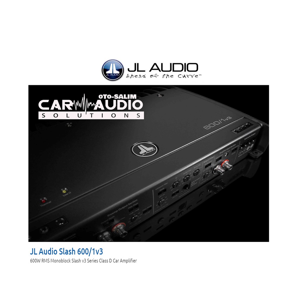 JL Audio Slash 600 1v3 Class D High-End Monoblock Amplifier 600W RMS