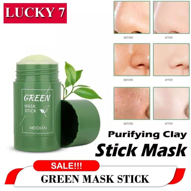 DE 3 [ COD ] GREEN STICK MASK MEIDIAN ORIGINAL 100% MASKER WAJAH GREEN TEA