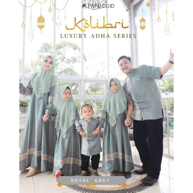 Kolibri Luxury Adha Series | Gamis dan Koko Family Set | Gamis dan Koko Couple Sarimbit Syari